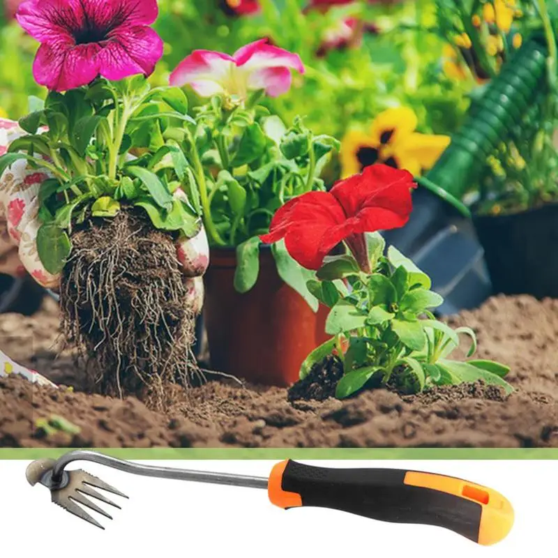 Garden Grass Weeder 4 Teeth Plants Grass Root Weeding Hand Grass Pulling Tool Uprooting Weeding Removal Tool For Yard Patio