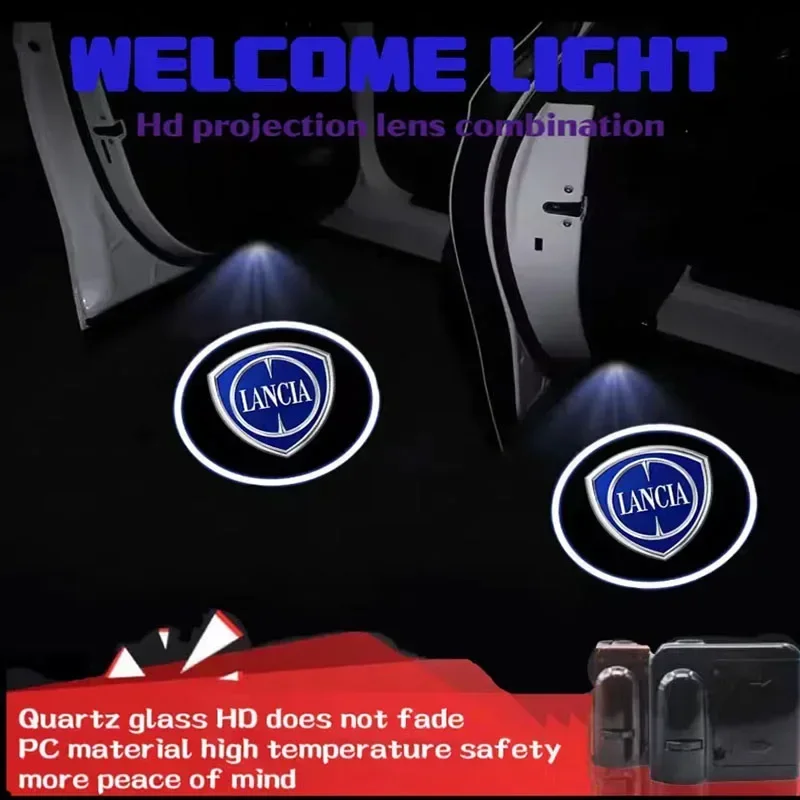 Per Lancia Delta Ypsilon Lybra Musa Kappavoyager Proiettore Led Car Door Logo Light Projector Laser Ghost Shadow Welcome Lamps
