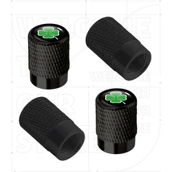 Alfa Romeo Four - Leaf Clover Logo Aluminum Tire Valve Caps - Set of 4, Waterproof and Dustproof Air Stem Covers - 1set (2)