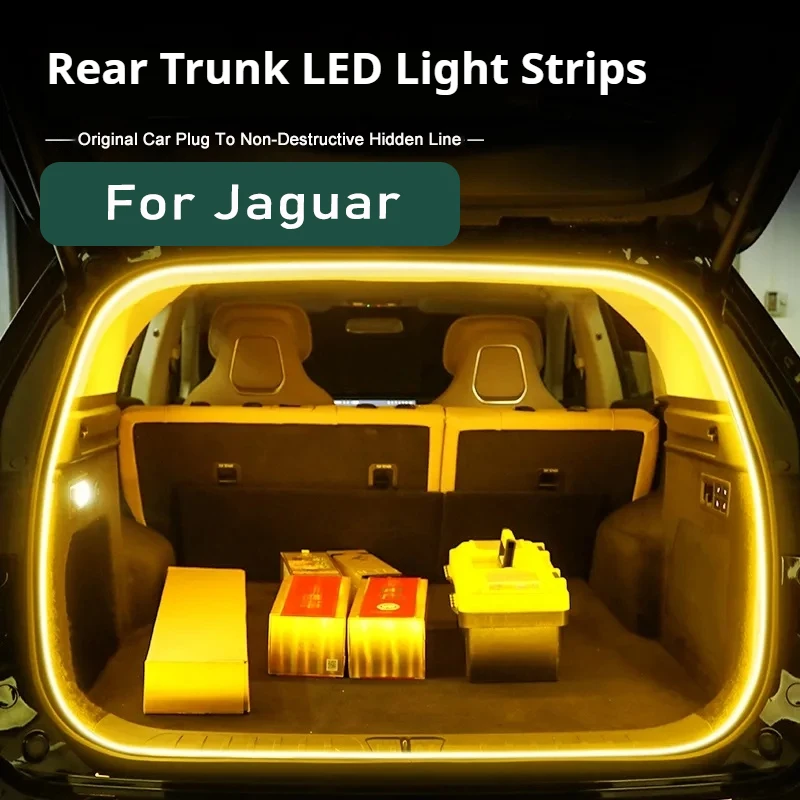 For Jaguar E-PACE XE XF XFL F-Pace Accessory Atmosphere Rear Trunk LED Light Bar Strips Trunk Interior Decorative Lamp Strip