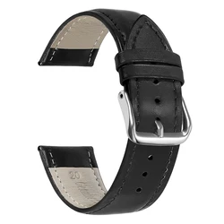 Premium Quality Cowhide Leather Watch Strap - 17mm (Black)
