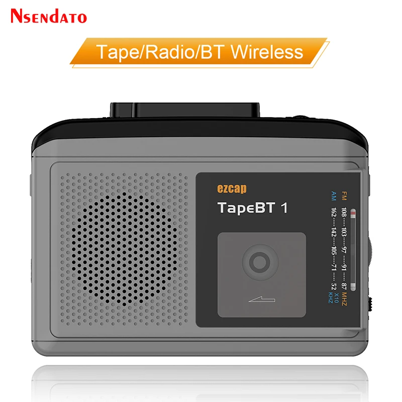 Tapebt Portátil Bluetooth Fita Cassete Player Conversor com fm am Rádio Embutido Alto-falante Microfone para Fone de Ouvido Ezcap244