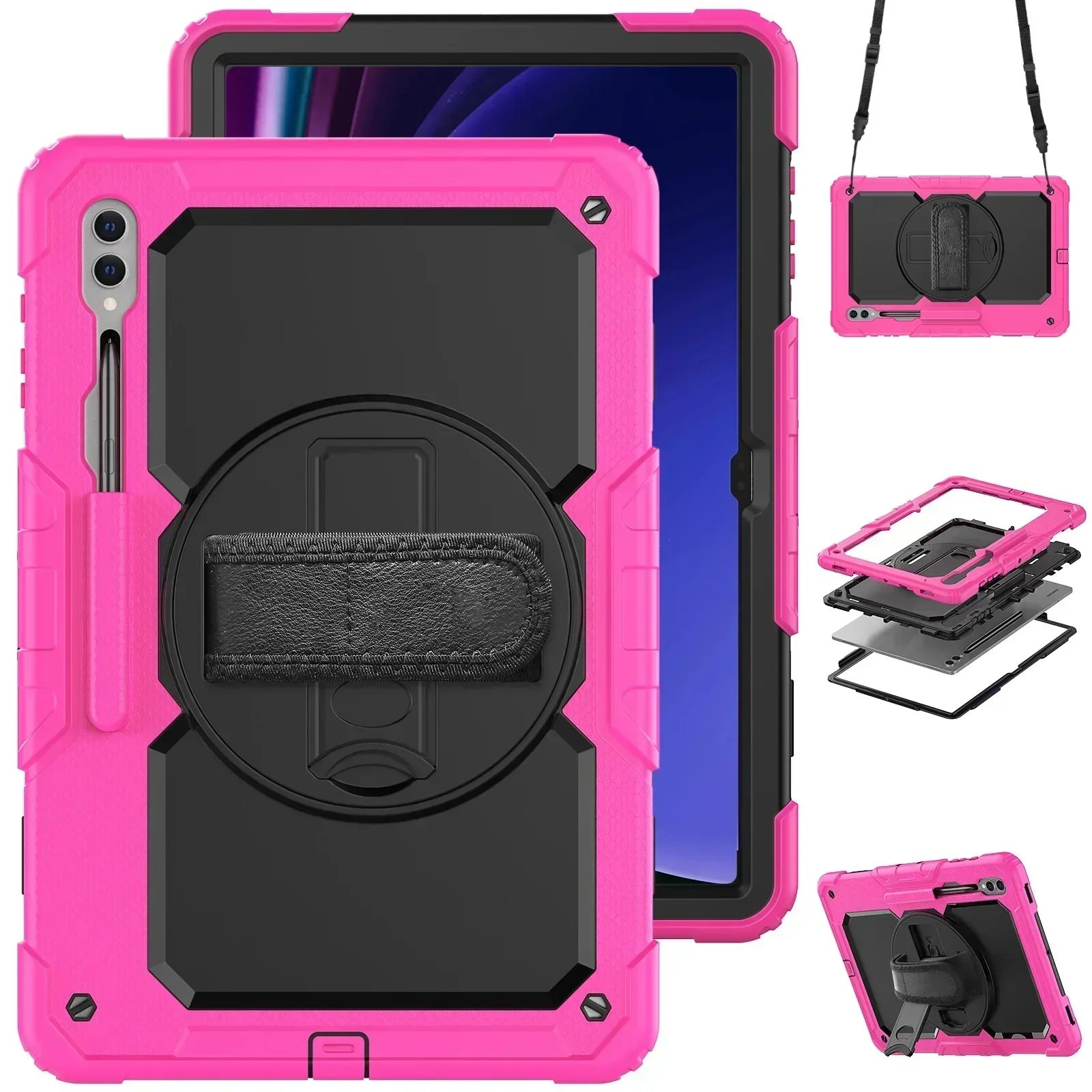 Heavy Duty Shockproof Protective Tablet Case with Screen Protector, 13.1″