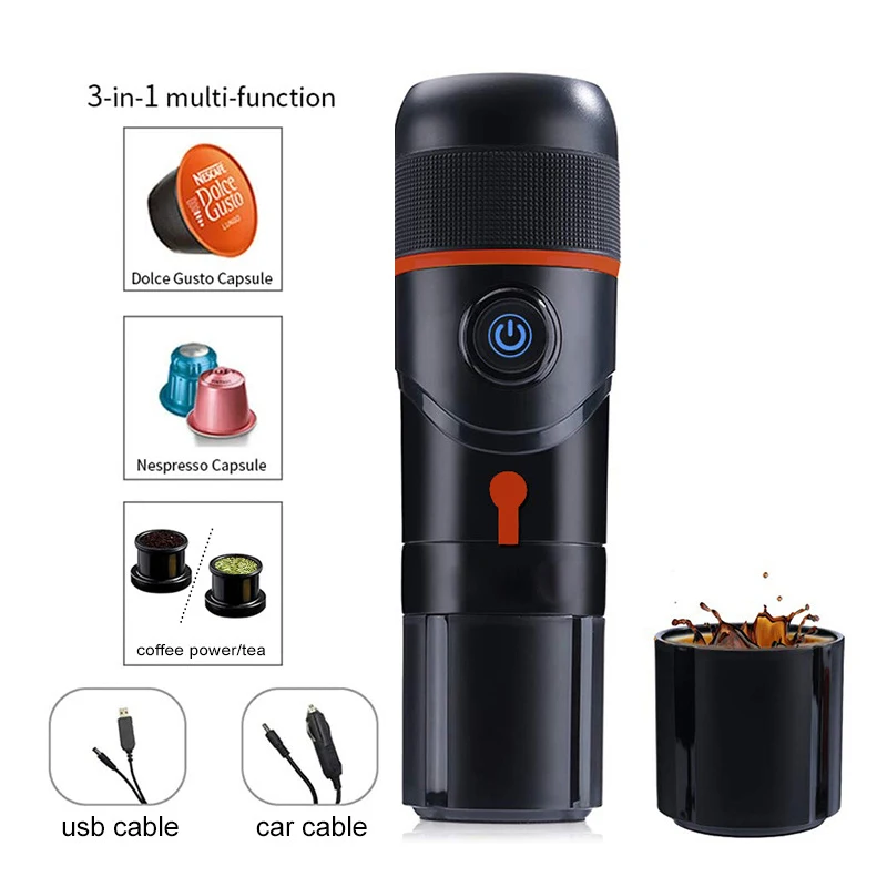3 In 1 Mini Portable Car Espresso Coffee Machine For nespresso Coffee Capsule Espresso Maker USB For Home With Cup coffee maker espresso maker