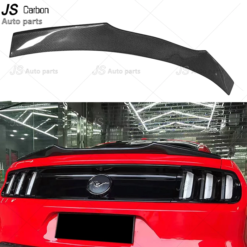 

Для 2015-2020 Ford Mustang 2 дверь Спортивная задняя дверь из углеродного волокна спойлер для багажника автомобиля диффузор для крыла В гоночном стиле