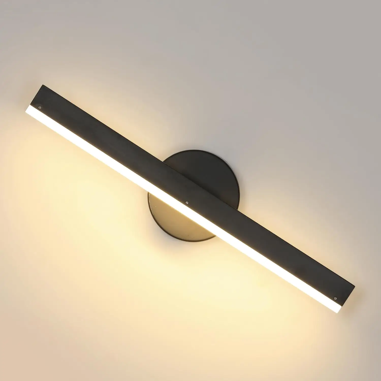 12W LED Wall Light,Modern Swivelling 300° LED Wall Light Indoor,3000K 38 cm Wall Light for Dressing Table Cabinet