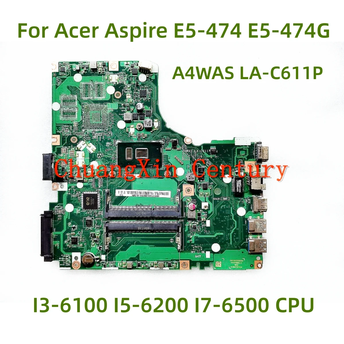 

Подходит для ноутбука Acer Aspire Φ, материнская плата для ноутбука, Φ, I7-6500, процессор 100% протестирован на полную работу