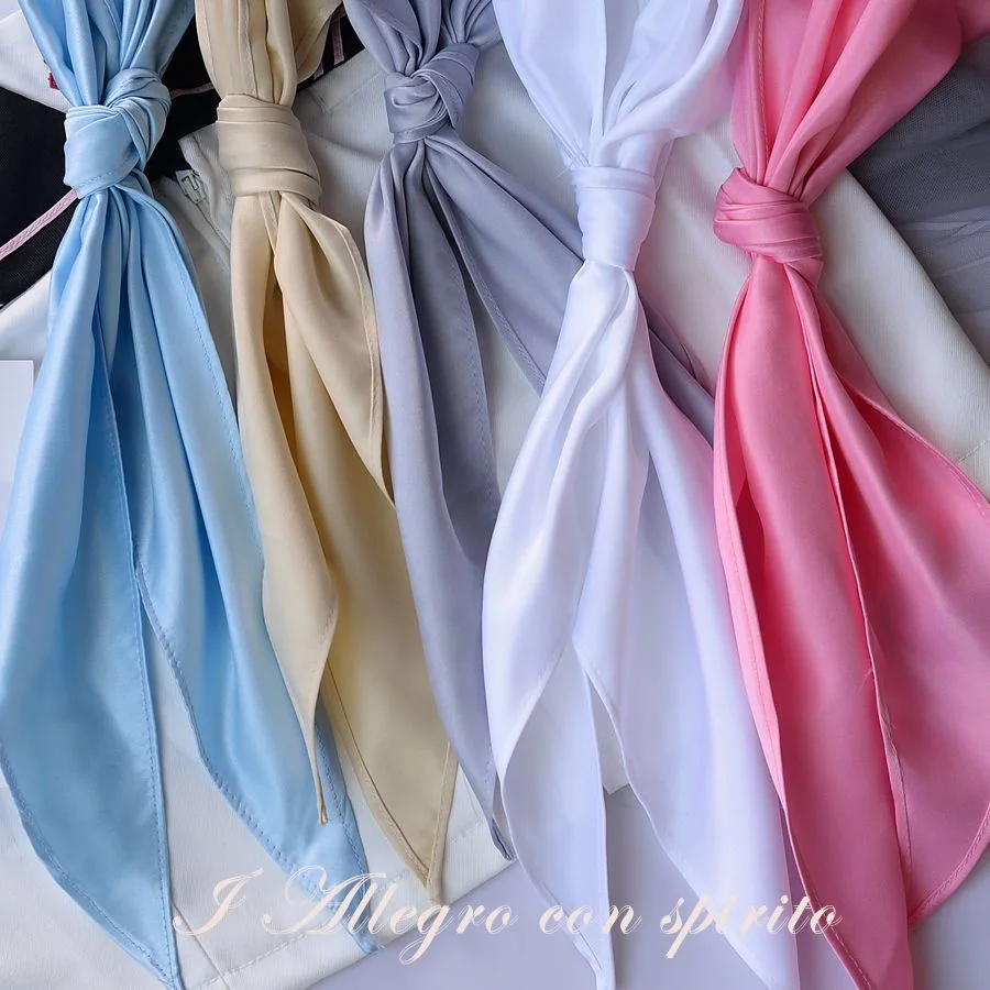 School Girls Triangular scarf Tie Japanese Korean Students Tie Necktie Choker For JK Uniforms Neckwear Red Green Navy Pink Blue 2