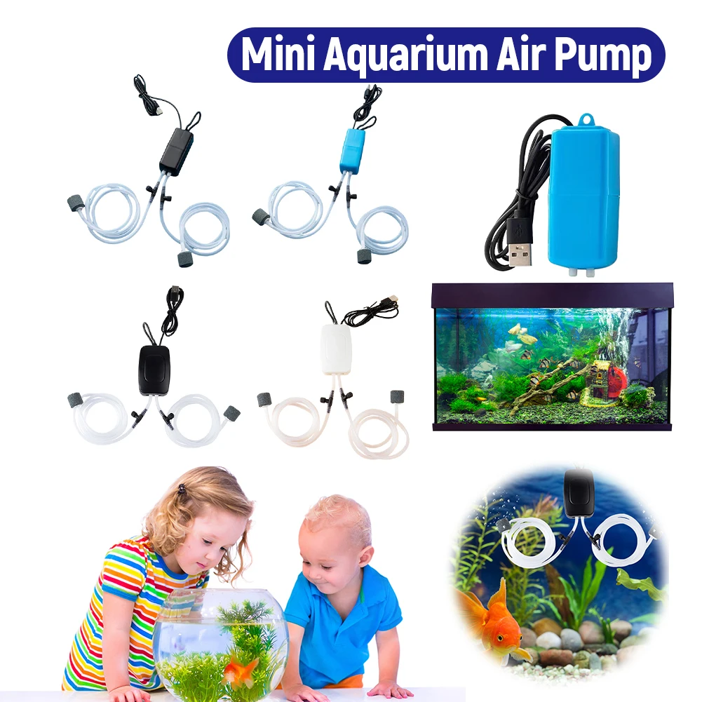 Mini Aquarium Air Pump USB Portable Mini Small Oxygenator Fish Tank Silent Air Compressor Aerator Portable Fish Tank Accessories