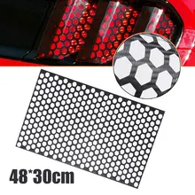 

2pcs Red PVC Car Tuning Rear Tail Light Honeycomb Sticker Universal Tail Light Lamp Cover Decal US Exterior Car Accessories