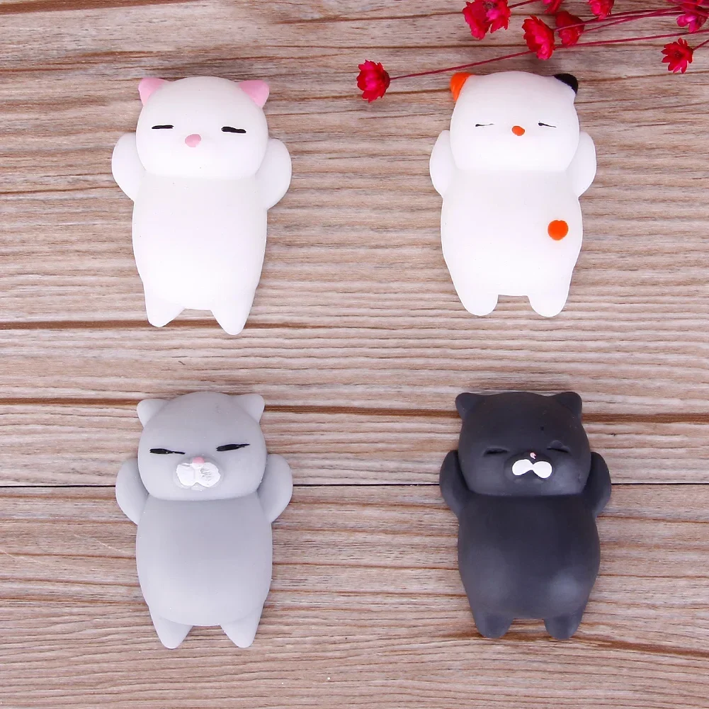 Cute Squishy Mochi Animal Stress Relief Toys Soft TPR Squeeze Pinch Funny Toys Kawaii Cat Paws Abreact Toys for Kids Adult 2