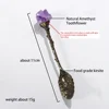 Natural Amethyst Cluster Teaspoon Energy Crystal Tooth Flower Gem Spoon Altar Witchcraft 6