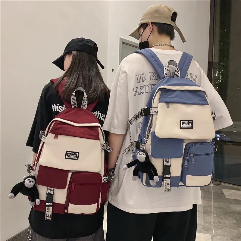 School Bag Korean Fashion Large Capacity Student Backpack Computer Bag For Female Boy