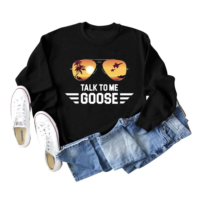 

Hoodied Women's Round Neck Fashion Printed Pullover Long Sleeve Loose Plus Size Sweatshirt Sudaderas Para Mujer Harajuku Tops