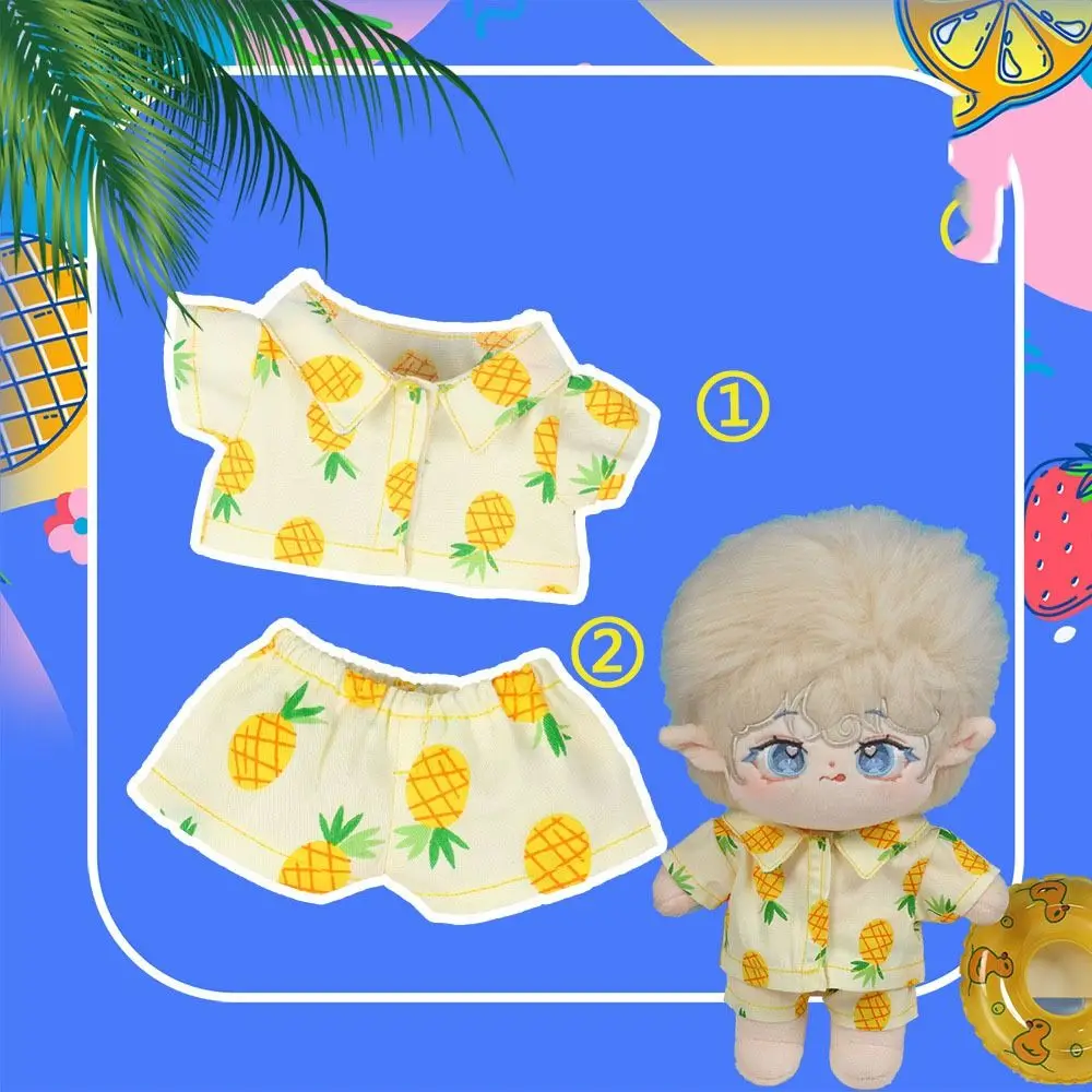 Mini Sleep Wear Doll Fruit Beach Pajamas Toy Accessories Multi Color 20cm Cotton Doll Clothes Replacement Mini Plush Toy Clothes