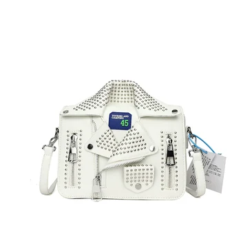 Borse a tracolla per giacca di moda per donna borsa a tracolla con borchie Hip Hop nuove borse e borsette borsa quadrata di lusso borsa a tracolla di design