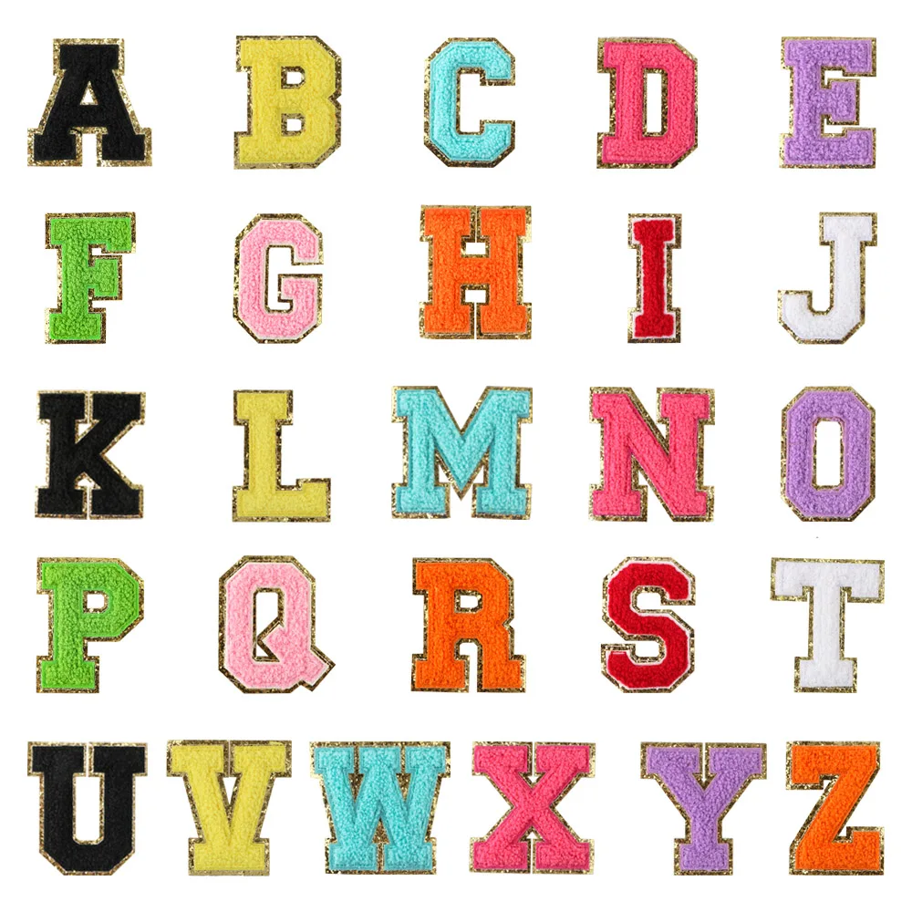 Chenille Letter Patches Iron On 1Pc DIY Clothing Accessories