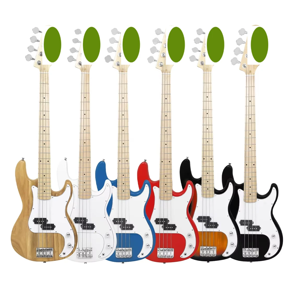 Electrical 4 String Instrument HK-LADE 4 Strings Bass Guitar 20 Frets Electric Bass Guitar Maple ...