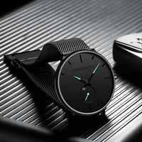 Dropship Fashion Simple Design Waterproof Stainless Steel Mesh Small Dial Men Watches Top Brand Luxury Quartz Relogio Masculino 2