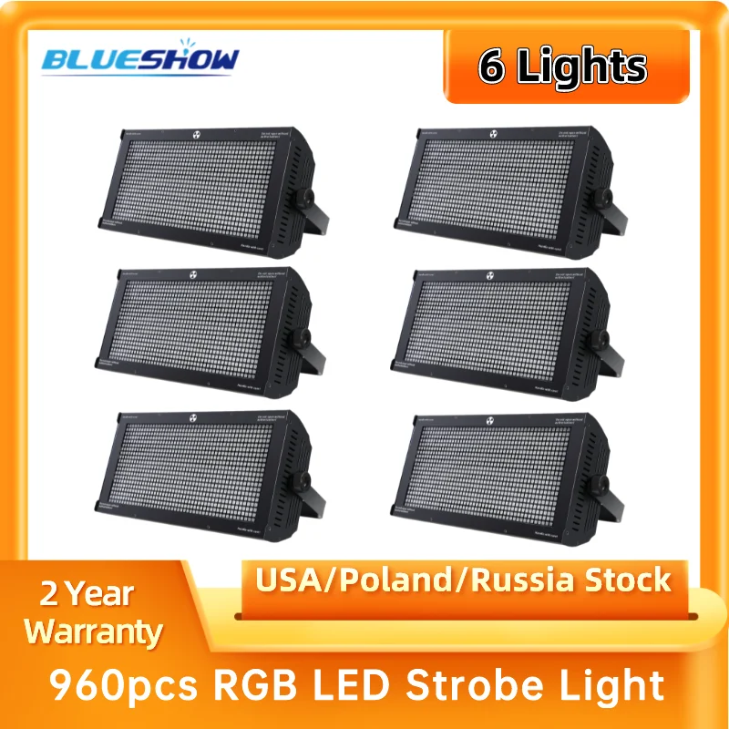 16pcs Sunny LED Strobe Light DMX RGB Strobe Light Sound Auto SMD5050