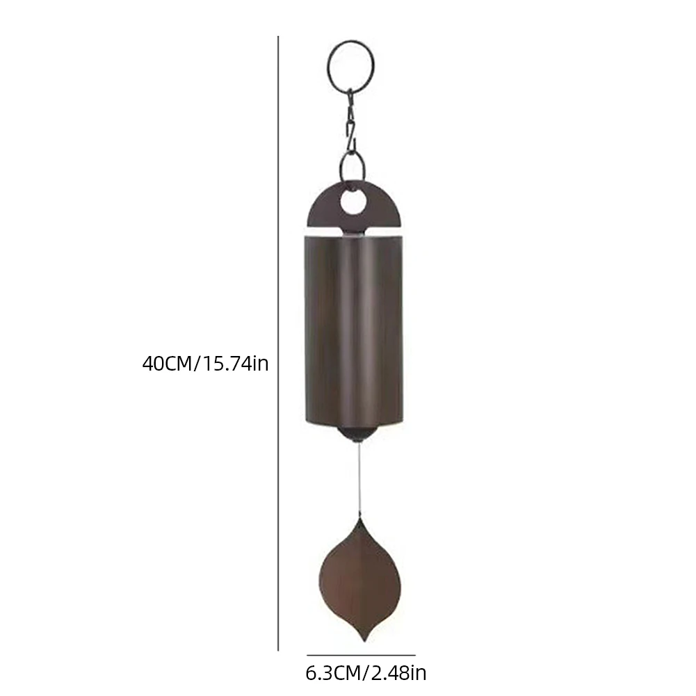 Wind Bell Retro Style Serenity Bell Wind Chimes Deep Resonance Metal Deep Tone Cylinder for Patio Yard Porch Garden Decor