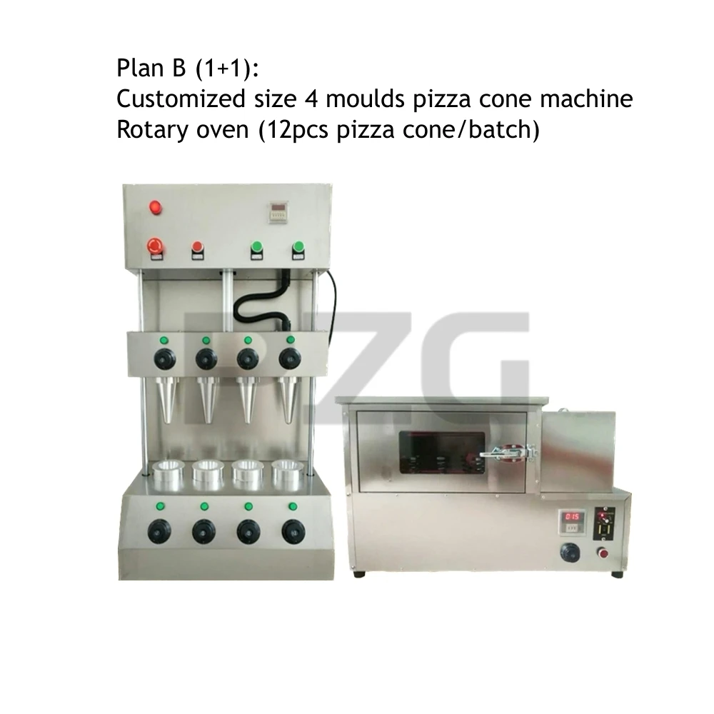 Description Picture 5 of itemBy Express 220V 110V 4 Moulds Size Customized Pizza Cone Molding Machine Pizza Cono Oven Warming Display