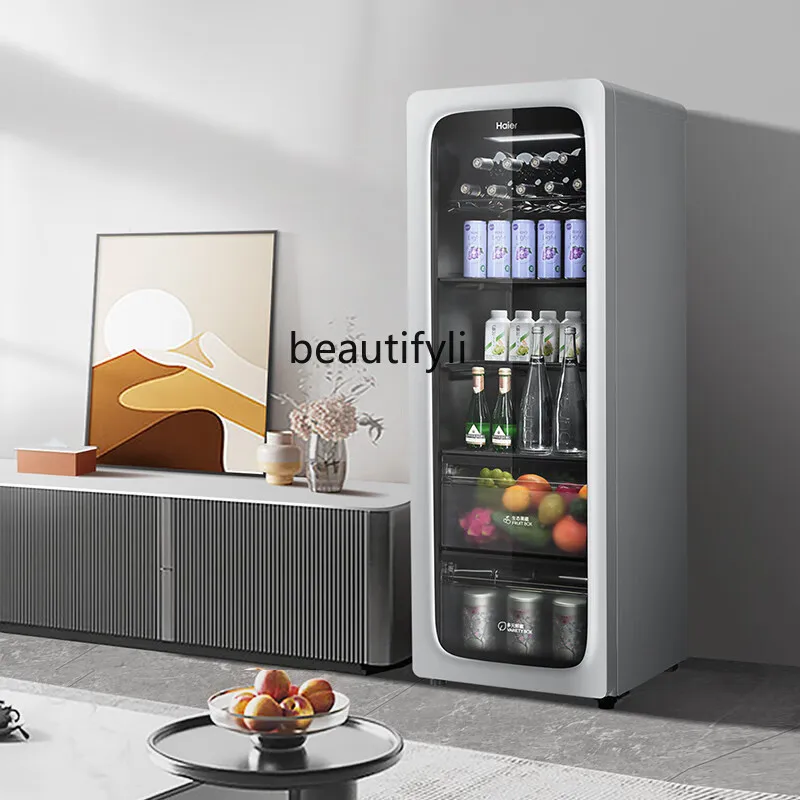 200 Liters Household Ice Bar Living Room Refrigerated Tea Drinks Fruit Fresh Cabinet
