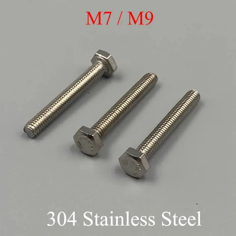 Болты из нержавеющей стали M7 M9*10 мм 16 20 25 30 35 40 45 50 80