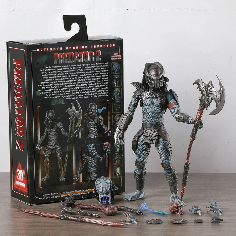 

Фигурка хищника NECA 2 Warrior Predator 8 дюймов, охотник, ПВХ, экшн-фигурка, Коллекционная модель, игрушка