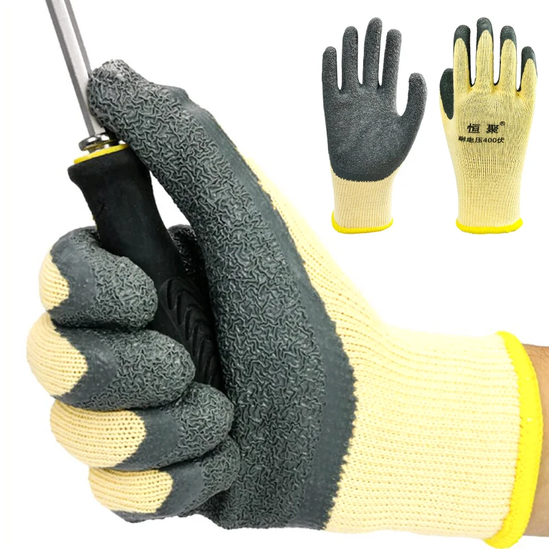 Electrician Work Gloves Protective Tool 400v Insulating Gloves 1 Pair Anti-electricity Low Voltage Security Protection
