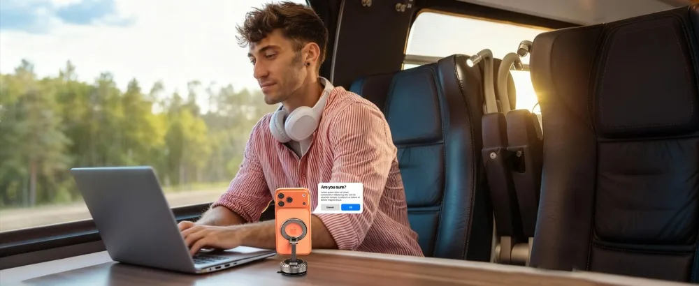 Magnetische Vakuum-Saugnapf Auto-Handyhalterung Teleskopisch Faltbar 360° ° Drehbarer Armaturenbrett-Handyhalter Kompatibel mit MagSafe – Detail 8