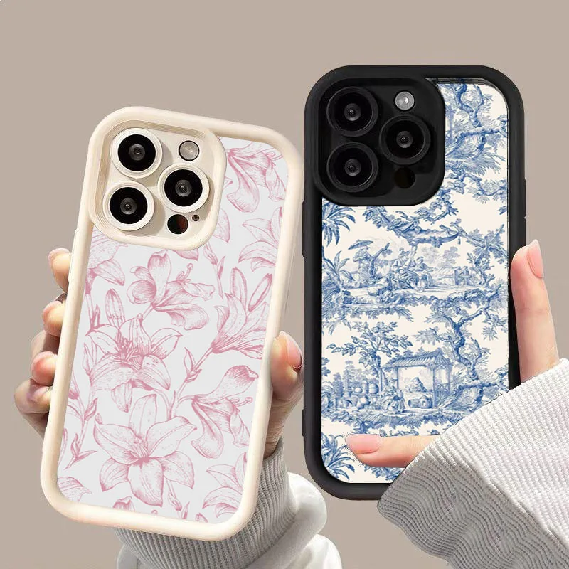 Elegant Pink Lily Shockproof Soft Phone Case - Durable TPU Cover