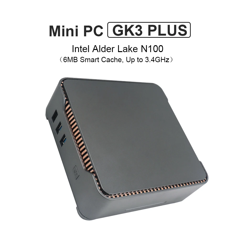 Мини-ПК GK3V PRO N5105/N5095 GK3 PLUS N100 Windows 11 PRO DDR4 16 Гб ТВ-приставка VGA двойной HD тройной дисплей настольный офисный компьютер