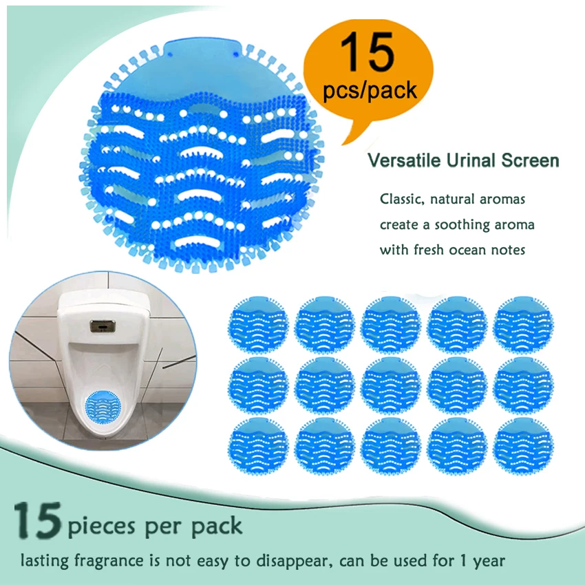 UrinalScreenDeodorizerMats15PiecesperPackAntiSplashPad
