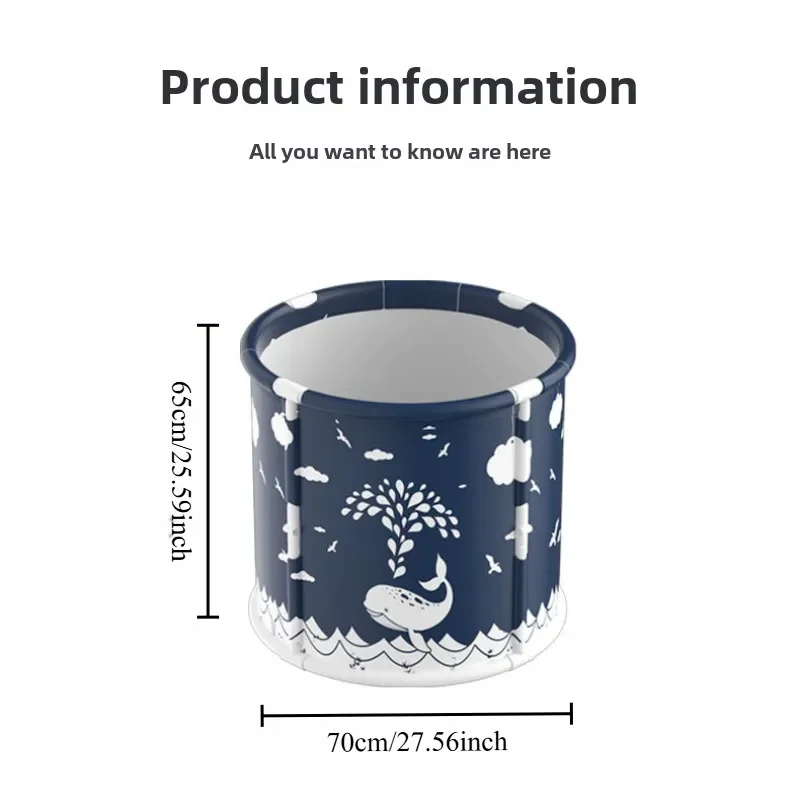 Adult bathtub foldable for easy installation PVC Hot tub Comfort Enjoy a relaxing home spa experience and reduce fatigue