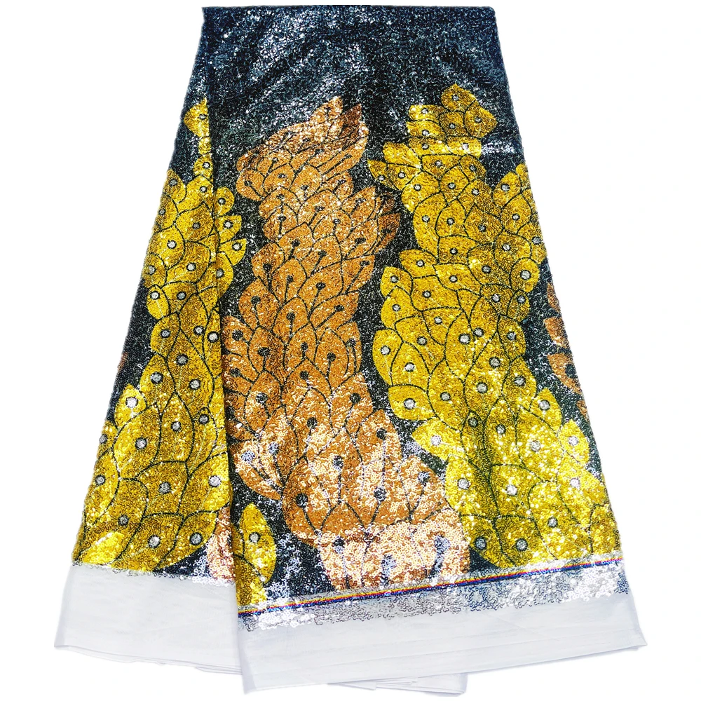 

Африканские сетчатые кружевные ткани с блестками для женщин, французский стиль, мода, вечернее платье, высокое качество, 5 ярдов