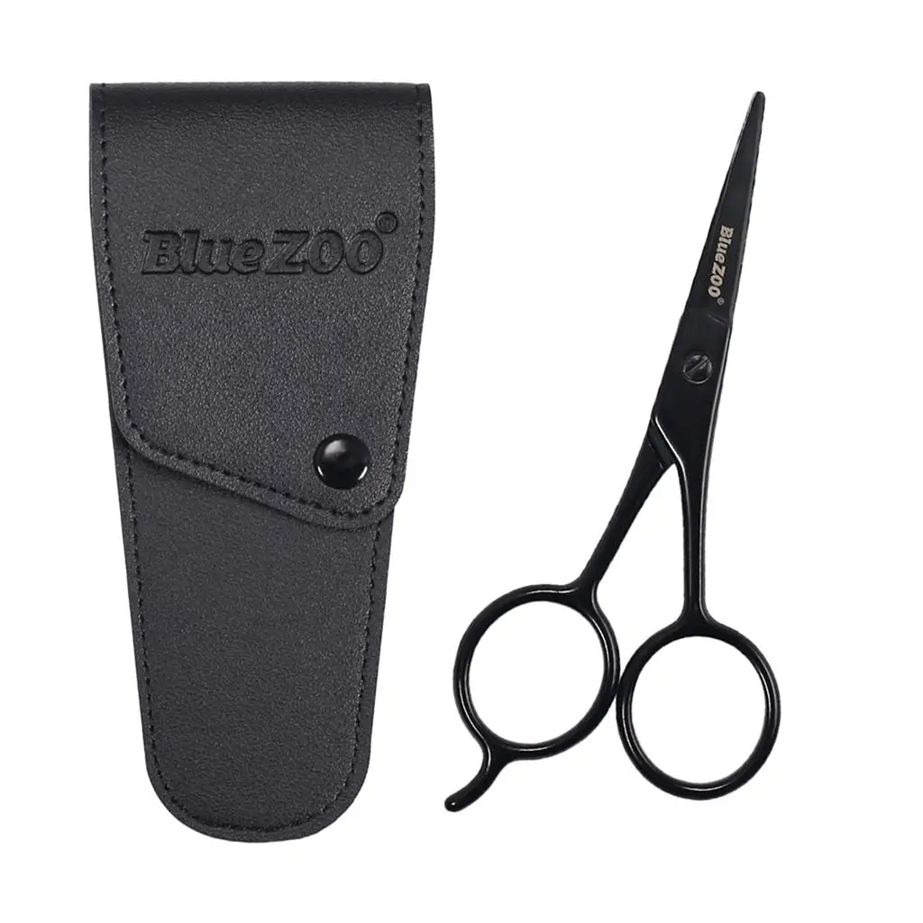 Stainless Steel Barber Beard Beauty Mustache Eyebrow Nose Trimming Scissor Clippers Grooming Styling Tool 4