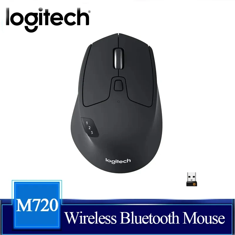 

Logitech M720 Triathlon Multi-Device Wireless Mouse Bluetooth Usb Unifying Receiver 1000 Dpi 8 Buttons For Laptop Pc Mac Ipados