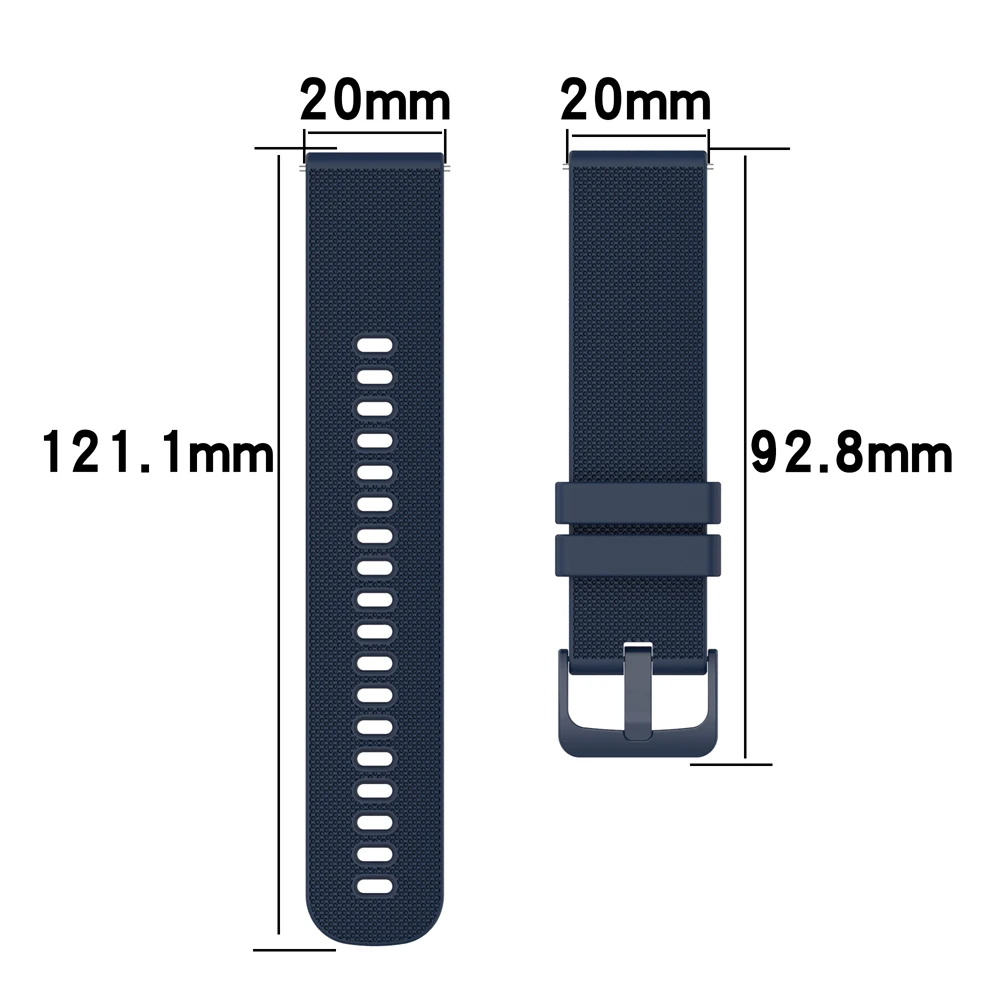 Sport Silicone Watch Band - 20mm & 22mm Adjustable Bracelet Strap