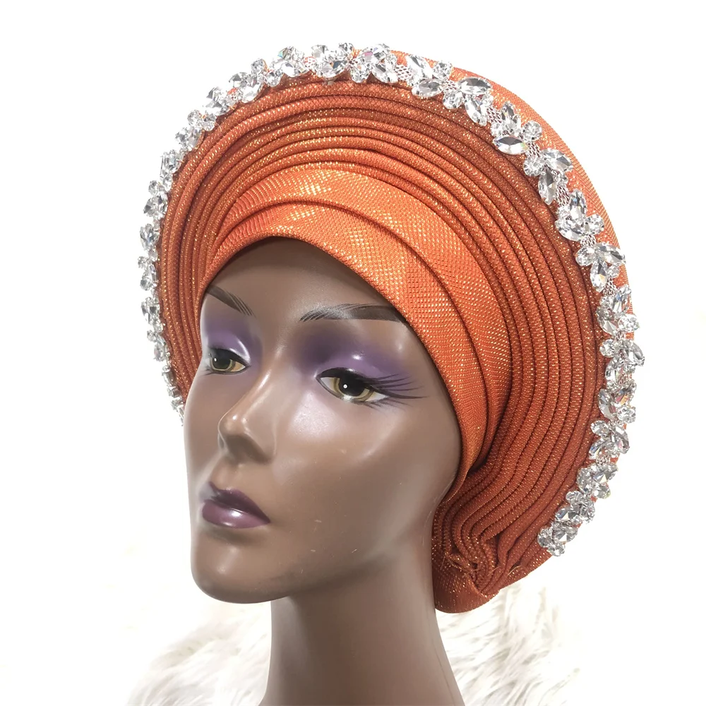 2022 Auto Gele Headtie Big Size Women Cap For African Hats Nigerian Auto Gele ASOOKE Headtie ASOEBI Headtie Wholesale Turban
