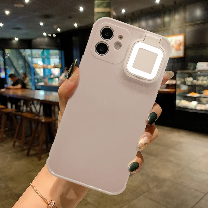 Ring Light Flash LED Selfie Flashlight Phone Case For iPhone 11 12 Pro