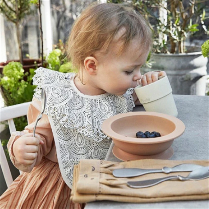 Baby Bibs INS Nordic Style Angel Feed Pocket Burp Girl Boy Infant Meals Bib Waterproof Easy Clean Cute Elephant Bibs Soft PU 5