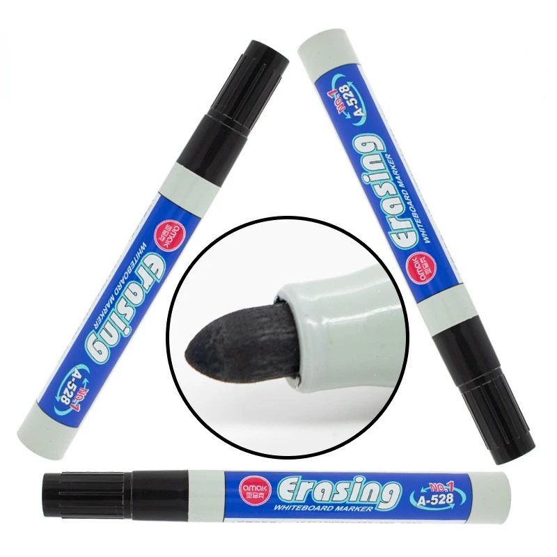 Red, Black And Blue Threecolor Waterbased Whiteboard Pen Erasing