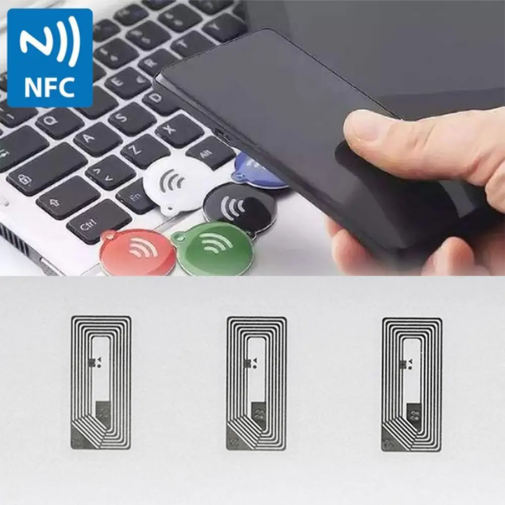 10ks NFC čipem ntag213 nálepka mokrý inkrustace 2*1cm 13.56mhz NTAG213 nálepka značka dropshipping