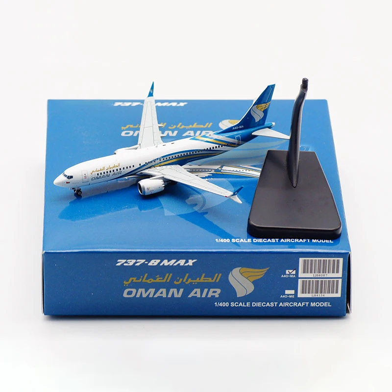 

1:400 Scale 10CM Model B737-8MAX A4O-MA OMAN Airplane Airlines Alloy Aircraft Plane Collection Gifts Display Decoration Toys