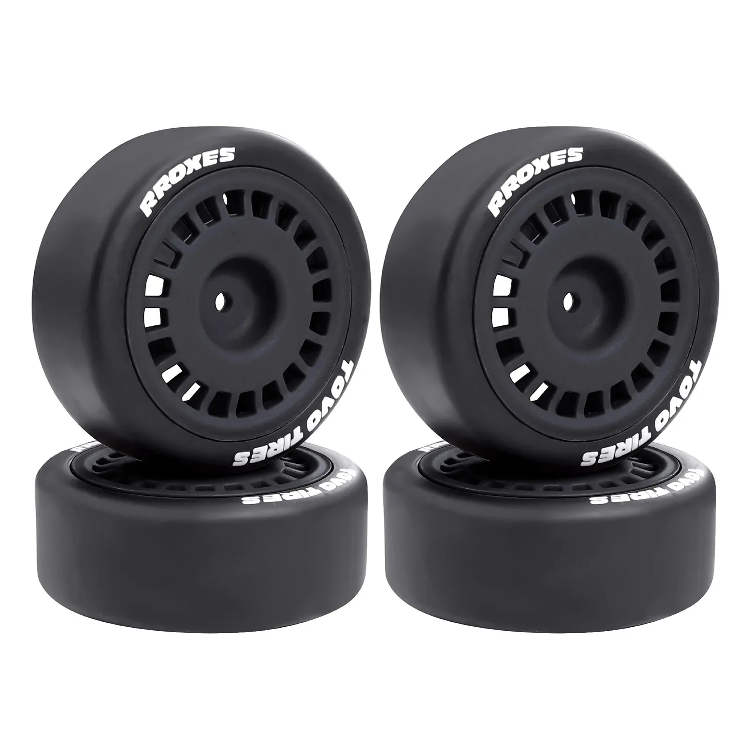 4 Stück 12mm Hex 66x26mm Harte Drift-Reifen Räder für 1/10 RC Drift-Auto On-Road Tamiya TT01 TT02 XV01 PTG-2 Kyosho HPI HSP – Detail 12