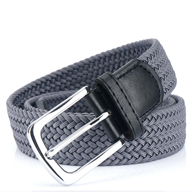 

3.4 Cm Canvas Elastic Belt, Men's and Women's Needle Buckle Canvas Belt, Young Students Weave Canvas Cinto Masculino De Luxo