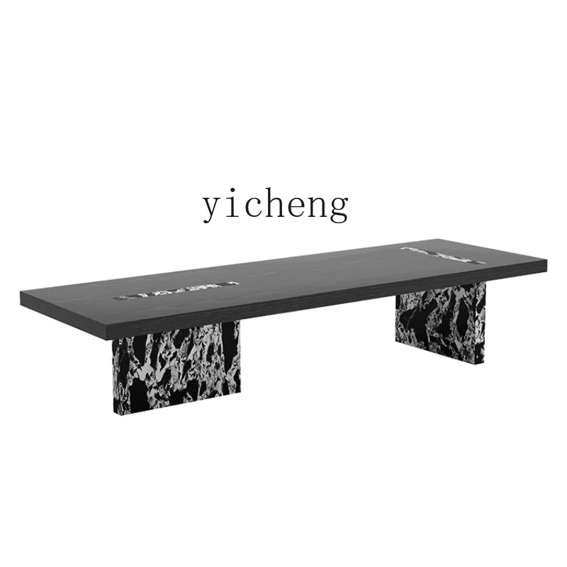 

Zf New Chinese Tea Table and Chair Combination Solid Wood Home Modern Light Luxury Villa Office Tea Table