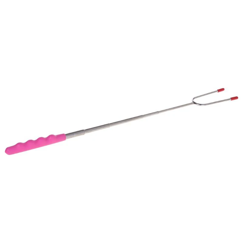 Barbecue Skewers Stainless Steel Telescoping BBQ Fork Roasting Sticks Marshmallow Hot Dog Skewers