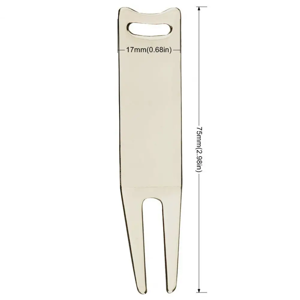 

Golf Tool Rust-proof Metal Golf Divot Repair Tool Portable Green Divot Fork Compact Size Accessories for Golfers Golf Cleaner